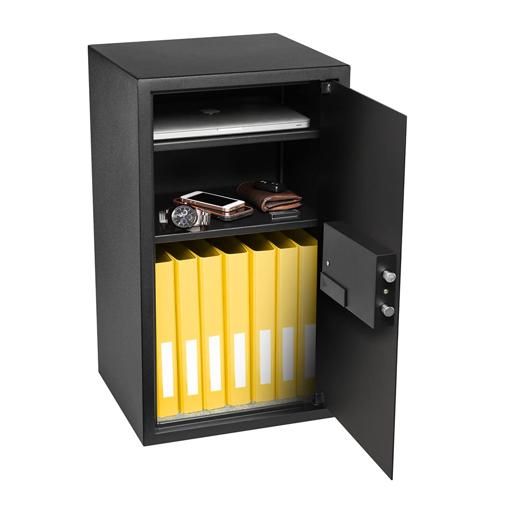 HomeSafe HV70E - Caja fuerte con cerradura electrónica, 70x40x36cm (HxWxD), color negro