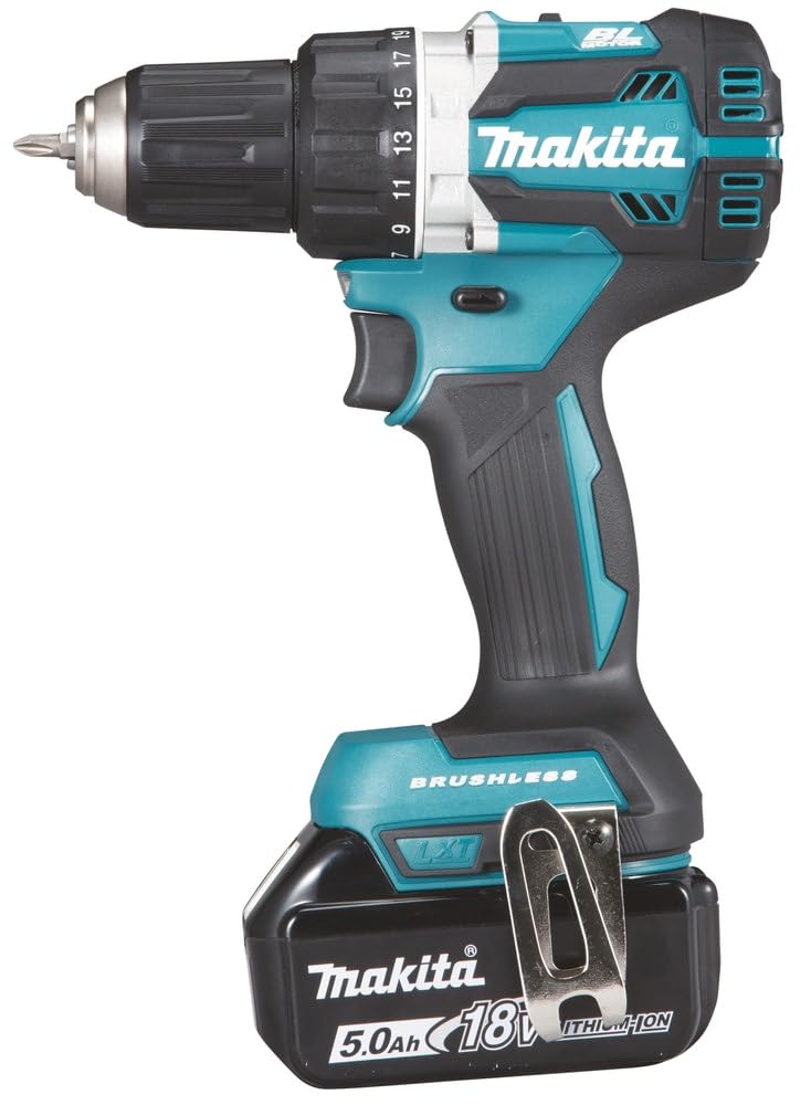 Makita DDF484RTJ Taladro, 450 W, 18 V, Negro, One size