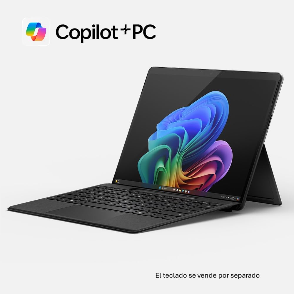 Microsoft Surface Pro | Copilot+ PC | Pantalla táctil 13” | Snapdragon® X Plus | 16GB RAM | 512GB SSD | Último Modelo, 11a edición | Negro