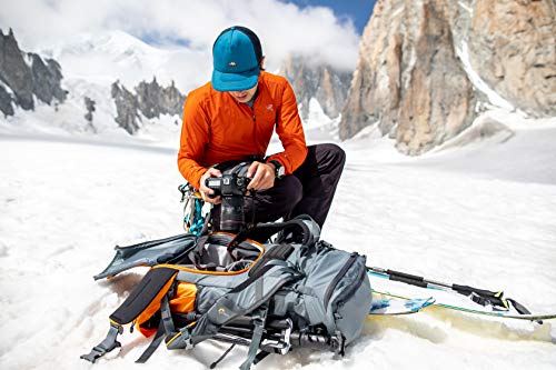 Lowepro Powder BP 500 AW LP37230-PWW - Mochila para exteriores (gris/naranja) para caminar, senderismo, senderismo y deportes de invierno para equipos de foto/video y artículos personales (se adapta a