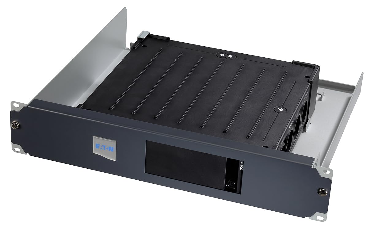 Eaton Ellipse Eco 1600 USB DIN - Fuente de alimentación ininterrumpida (SAI) - Potencia 1600 VA con protección de sobretensión (8 Salidas Schuko), Negro