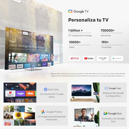 Metz Smart TV 42" 4K OLED, 42MOD9500Z 120Hz Google TV con Dolby Vision IQ, Dolby Atmos, Chameleon Extreme 3.0, HDR 10+, Sonido 2.1.2ch, Sensor de Movimiento Eye Care TV, DVB-T/-T2/-C/-S/-S2, Ci+