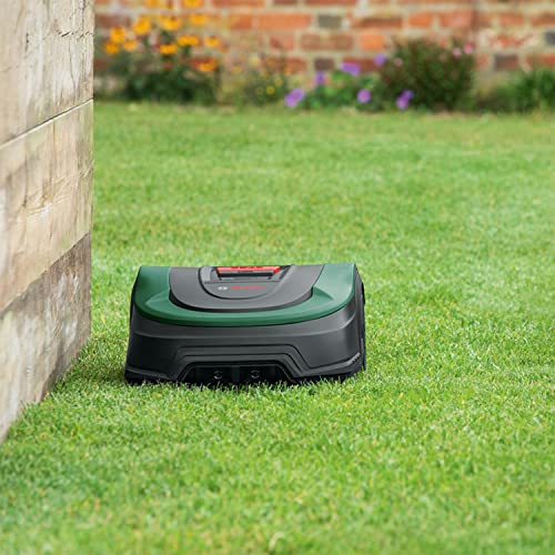 Bosch Robot cortacésped Indego M 700 (con batería de 18 V, base de carga incluida, ancho de corte de 19 cm, para áreas de césped de hasta 700 m² y en caja de cartón)
