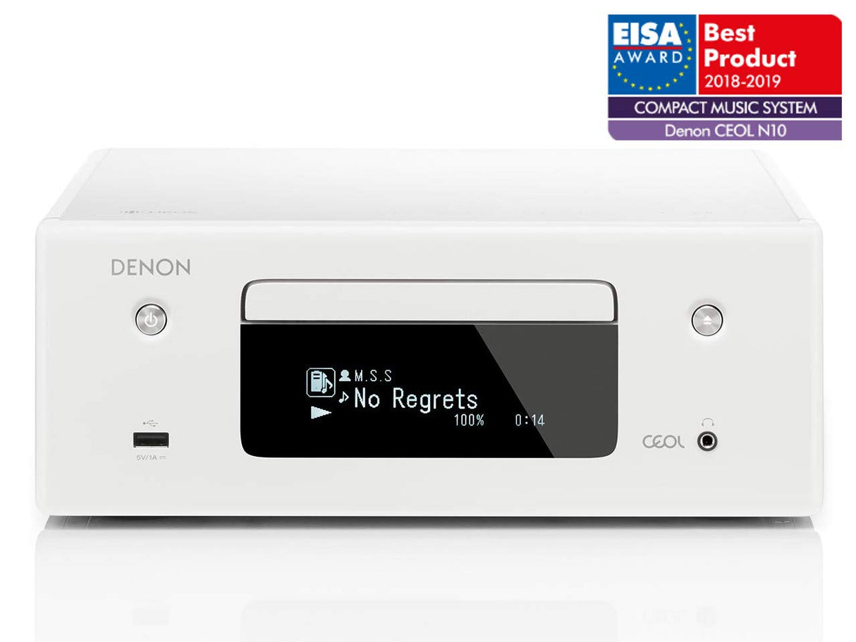 Denon CEOL N-10 - Amplificador Hi-Fi, Reproductor de CD, Radio por Internet, Streaming de música, HEOS Multiroom, Bluetooth y WLAN, AirPlay 2