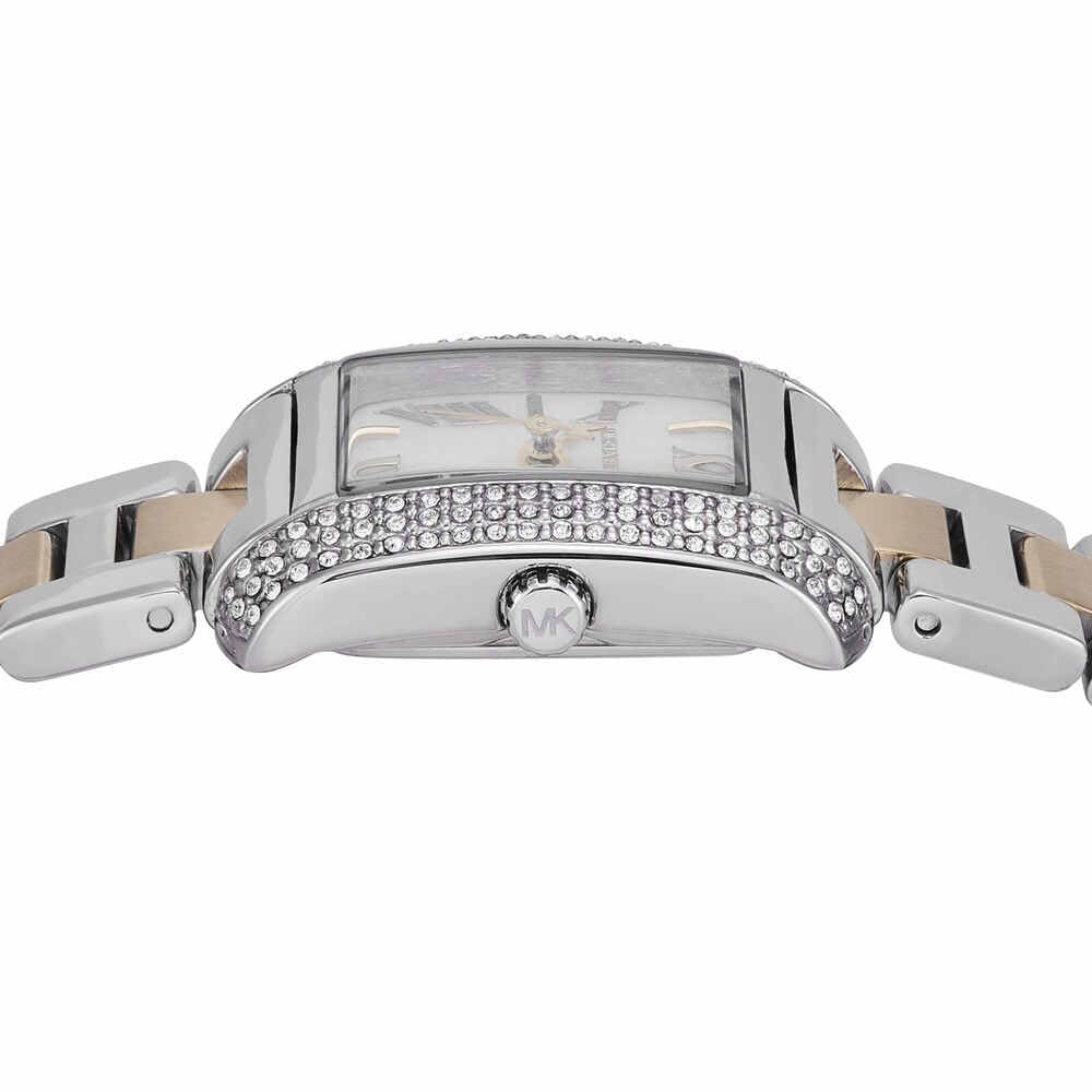 Michael Kors Reloj Emery para Mujer, Movimiento de Cuarzo a Tres Agujas con Correa de Acero Inoxidable, 22 mm, Tono Oro y Plata