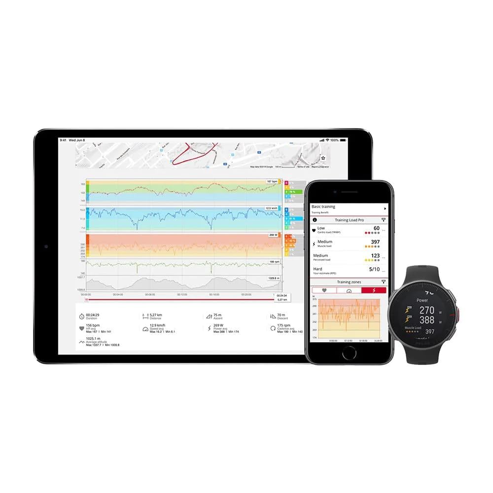 Polar Vantage V-Reloj Premium con GPS y Frecuencia Cardíaca, Multideporte y Perfil de Triatlón, Potencia de Running, Batería Ultra Larga, Resistente al Agua, M/L, Negro