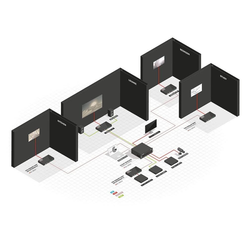 Lindy 12 Slot Seamless Modular Matrix Chassis - Netzwerkgerätegehäuse Marca