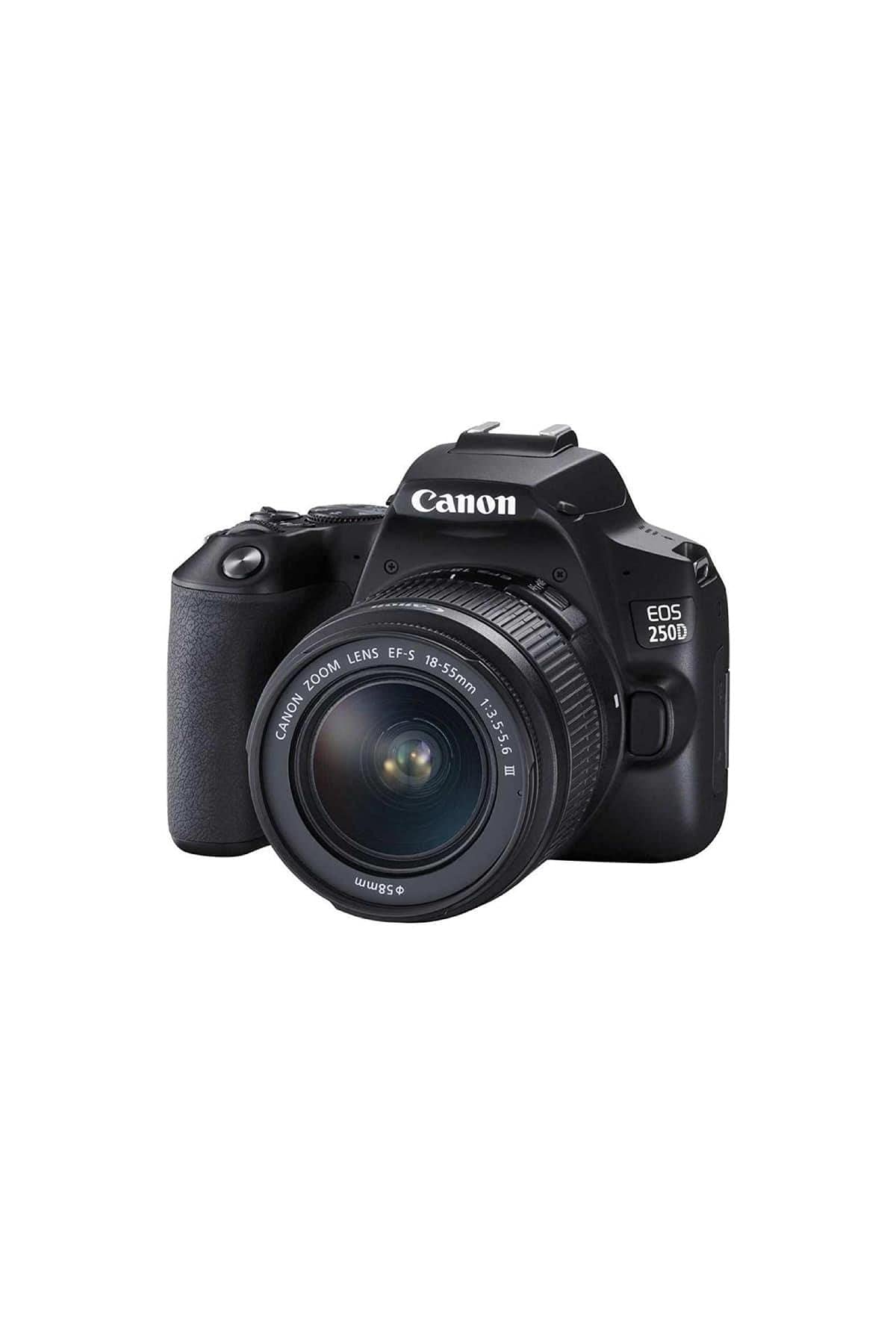 Canon Cámara digital (24, 1 megapíxeles, pantalla de 7,7 cm (3"), Vari-Angle Display, sensor APS-C, 4K, Full HD, DIGIC 8, WLAN, Bluetooth), incluye objetivo EF-S 18-55mm f/3.5-5,6 III, Negro