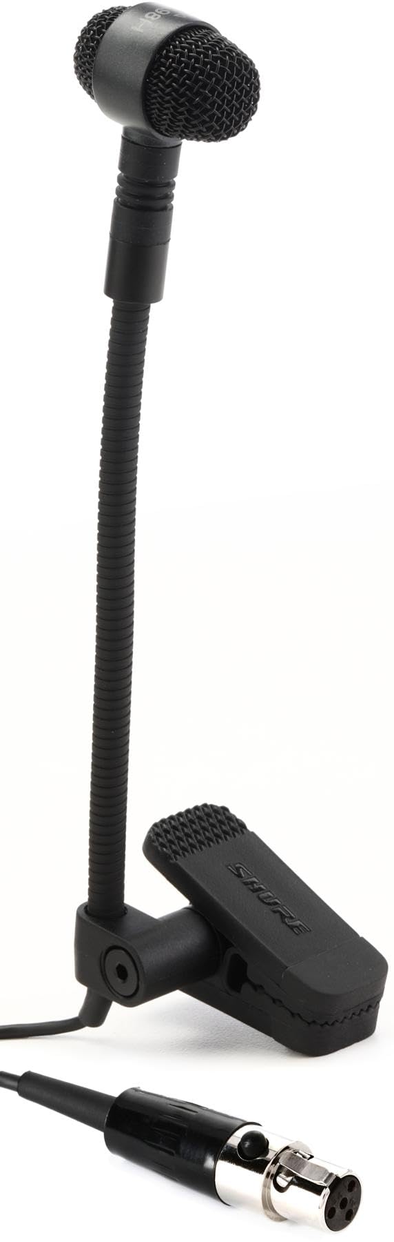 Shure PGA98H-TQG - Micrófono condensador de cuello de cisne para instrumento con pinza y conector TA4F/TQG para uso con sistemas inalámbricos