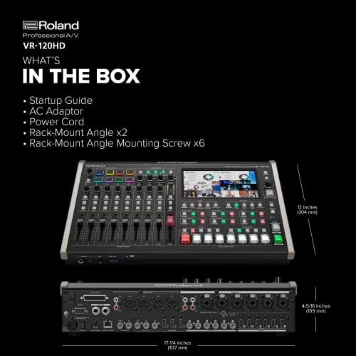 Mezclador AV para streaming directo Roland VR-120HD | Mezclador portátil profesional para eventos híbridos con un único operador | Gran automatización | Efectos avanzados | Compatibilidad con PTZ
