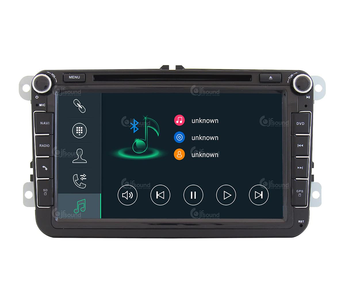 Autorradio de Ajuste Personalizado para Volkswagen Android GPS Bluetooth WiFi Dab USB Pantalla táctil Full HD 8" procesador de 8 núcleos y comandos de Voz