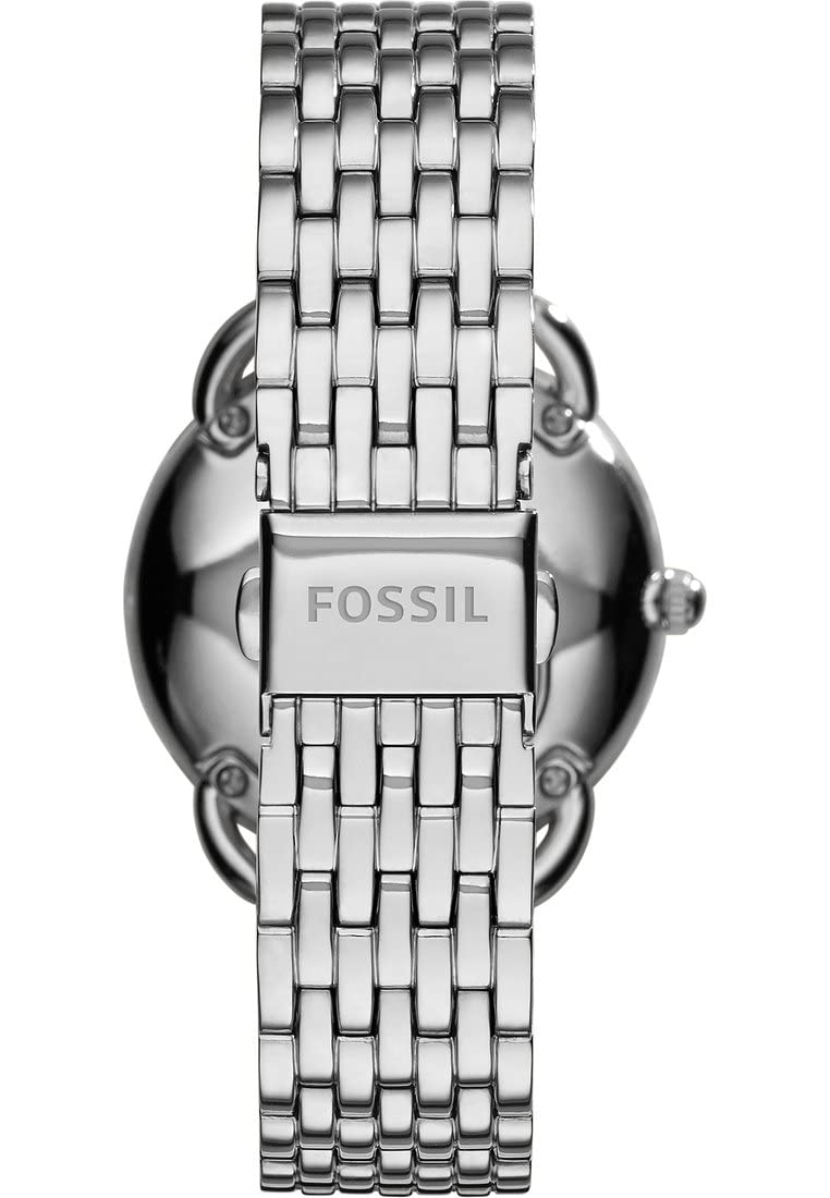 Fossil Reloj para mujer Tailor, movimiento de cuarzo multifunción, caja de acero plateado de 35 mm con correa de acero, ES3712