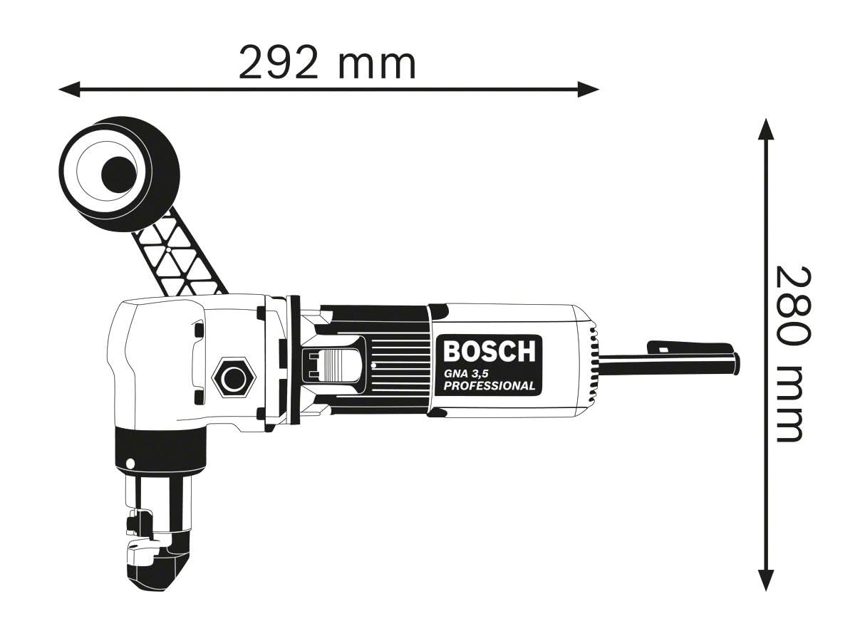 Bosch Professional GNA 3,5 - Punzonadora eléctrica (1000 cpm, corte en acero 3,5 mm, en caja)