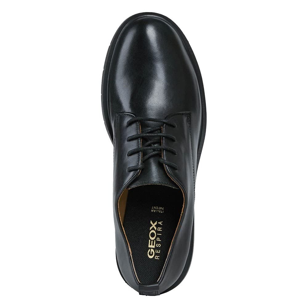 Geox D Spherica Ec1 A, Zapatos para Mujer, Negro (Black), 38.5 EU