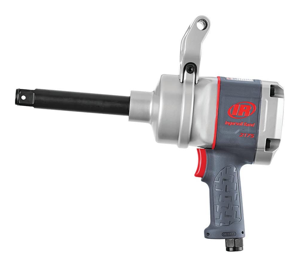 Ingersoll Rand 2175MAX-6, Llave de Impacto, 1", Empuñadura de Pistola, con Yunque Largo, 2715 Nm de Par, Diseño de Núcleo de Acero y Carcasa Resistente a Productos Químicos, Ligera