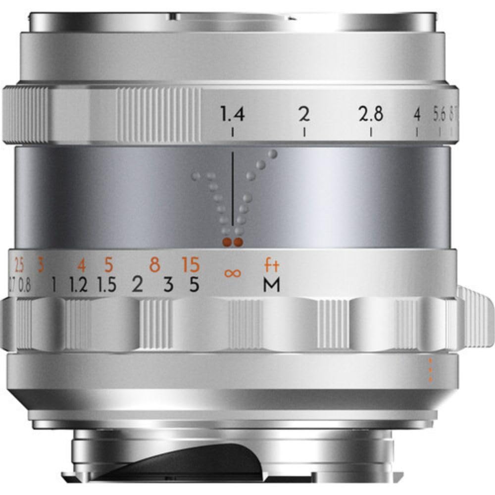 THYPOCH Lente de fotografía de Marco Completo Simera de 50 mm f1.4 para Leica M Mount - Plata