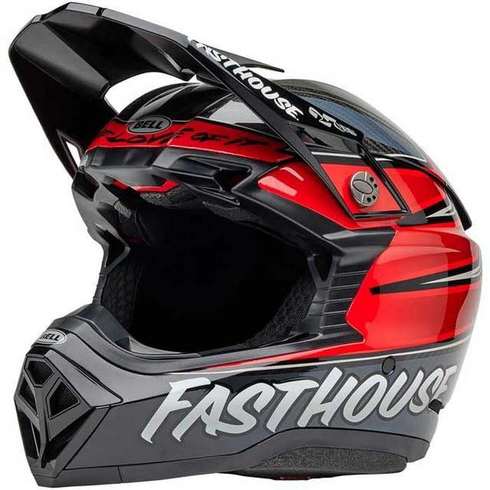 BELL Helmet Moto 10 Sphercal FASTHOUSE DITD 25 Gris/Rojo M ECE6