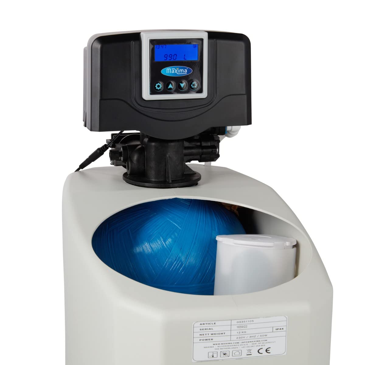 Maxima Descalcificador de Agua Automático - Descalcificador - Resina 8L - Pantalla Digital