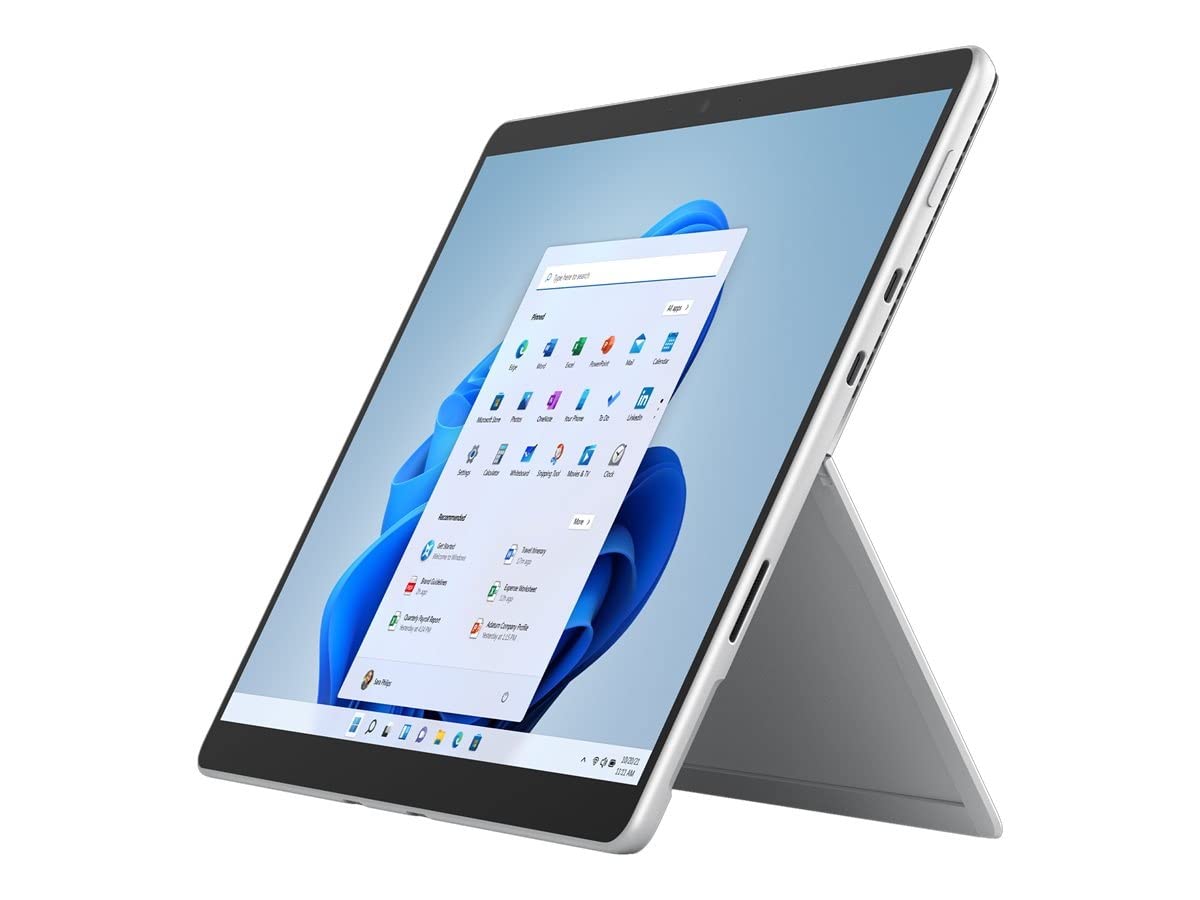 Microsoft Surface Pro 8 256 GB (i5/16 GB) Platinum W11 Pro *Nuevo, Negro, 8PU-00003