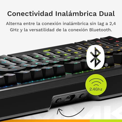 GLORIOUS Gaming GMMK 3 Pro HE: Teclado Gaming inalámbrico, Hall Effect, Carcasa de Aluminio, tasa de sondeo 8K, switches con Hot Swap MX y HE, acción Ajustable, TKL 75%, QWERTY nórdico - Negro