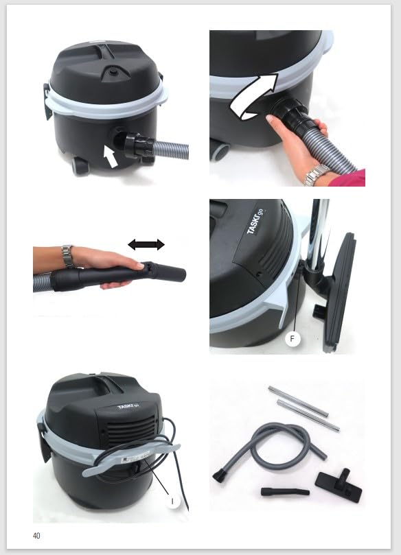 Diversey 7524184 Taski Go Aspiradora, compacta y potente