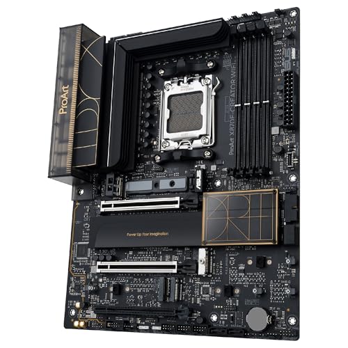ASUS ProArt X870E-CREATOR WiFi -Placa Base AMD X870E ATX, PCIe 5.0 x16 Compatible con GPU de última generación, 16+2+2 etapas de Potencia, DDR5, Doble USB4, LAN de 10 GB y 2,5 GB, WiFi 7, 4X M.2