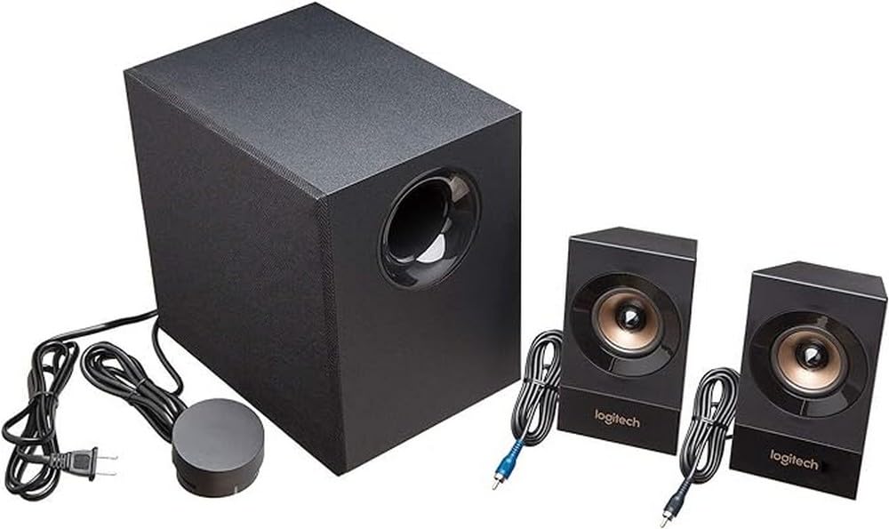 Logitech Z533 2.1 Sistema de Altavoces 2.1 con Subwoofer, Sonido Potente, 120W de Pico, Graves Potentes, Entradas Audio 3,5 mm/RCA, Multidispositivo, Enchufe EU, PC/PS4/Xbox/TV/Smartphone/Tablet