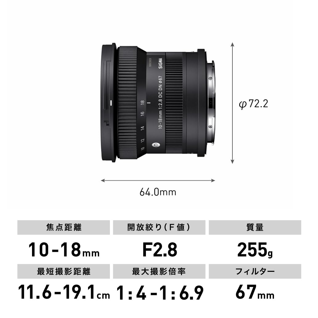 Sigma 10-18MM F2.8 DC DN Contemporary - Sony E
