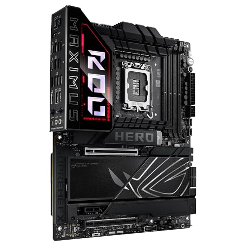 ASUS ROG Maximus Z890 Hero - Placa Base ATX, 22+1+2+2 etapas de Potencia, DDR5, PCIe 5.0 Compatible con GPU de última generación, Seis M.2, WiFi 7, overclocking AI, PCIe Q-Release Slim