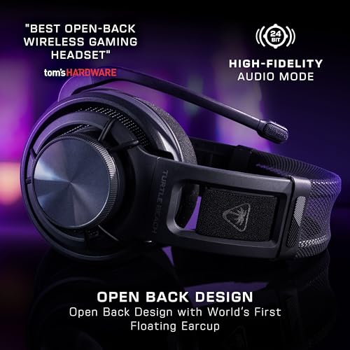 Turtle Beach Atlas Air Auriculares de Juego Abiertos Inalámbricos para PC, PS5, PS4 y Móviles equipados con Bluetooth