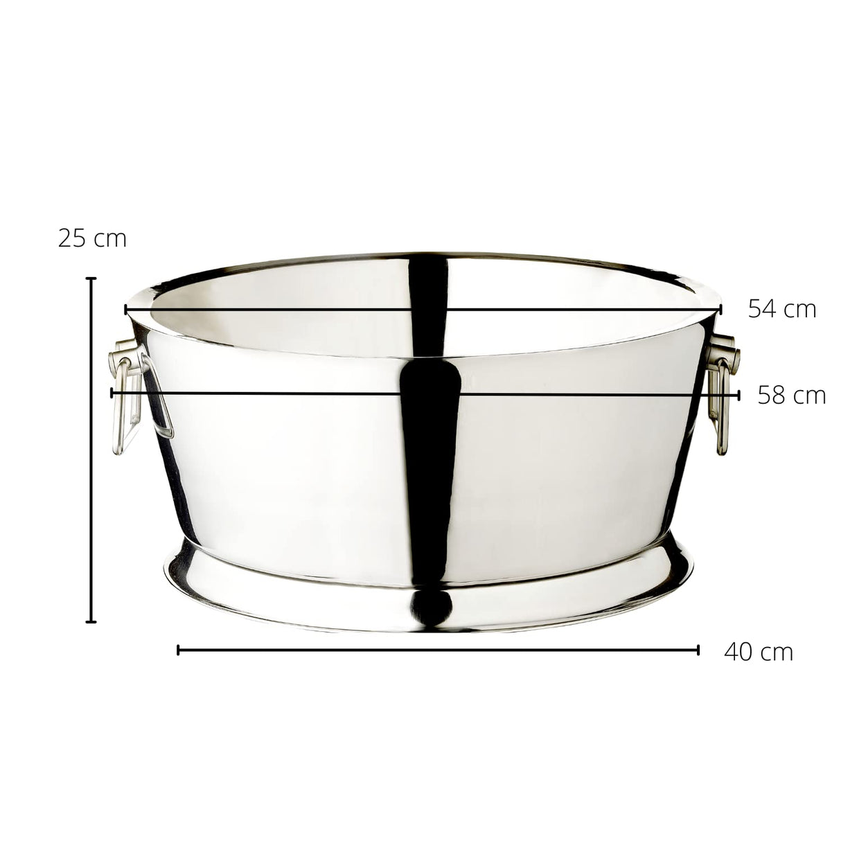 EDZARD refrigerador de champán, refrigerador de champán, refrigerador de botellas Michigan, 25 litros, altura 25 cm