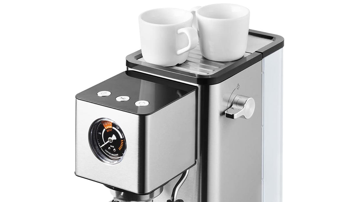 Catler Máquina Expresso, Cappuccino y Latte, Bomba italiana de 20 bares y Espumador de leche - Cafetera Expresso, Thermoblock, con boquilla de vapor patentada, Barista Express ES300