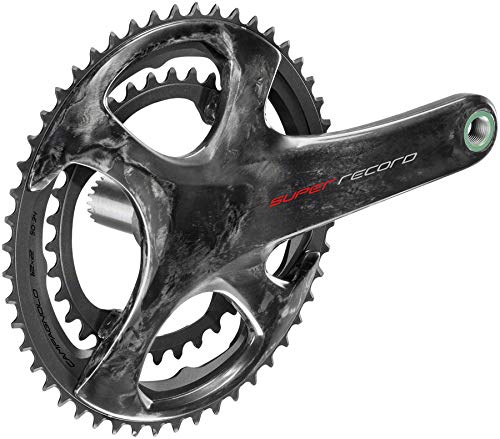 campagnolo, super record 12 ti, platos y bielas, negro 172.5 34-50