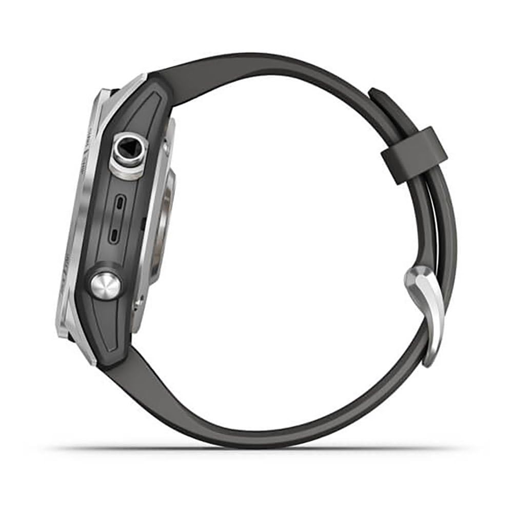Garmin fēnix 7S - Reloj GPS multideporte con pantalla táctil y funciones superiores, frecuencia cardíaca, mapas y música, Gris Plata, 42 mm