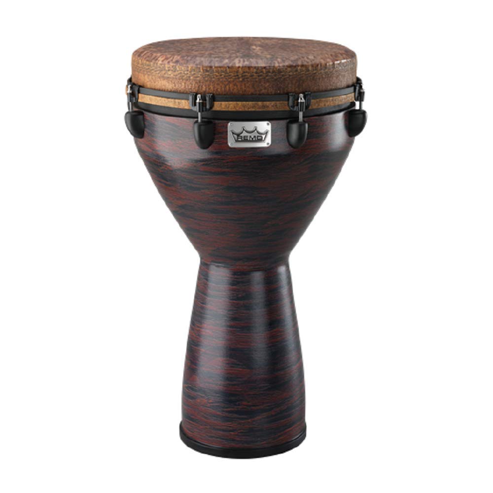 REMO Mondo Infinity - Djembe 14" DJ-0114-21-SN014, Eco Grain Choco Red