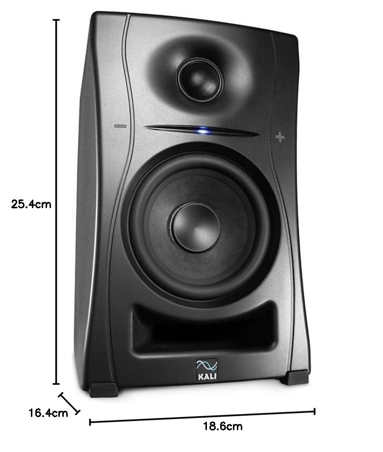 Kali Audio - LP-UNF-EU Par de monitores Ultra cercano biamplificados de 160 vatios, Sistema de Sonido, Monitor de Estudio, Ecualizador de límite, conectividad Hi-Fi con Bluetooth/USB-C,TRS,RCA, Negro