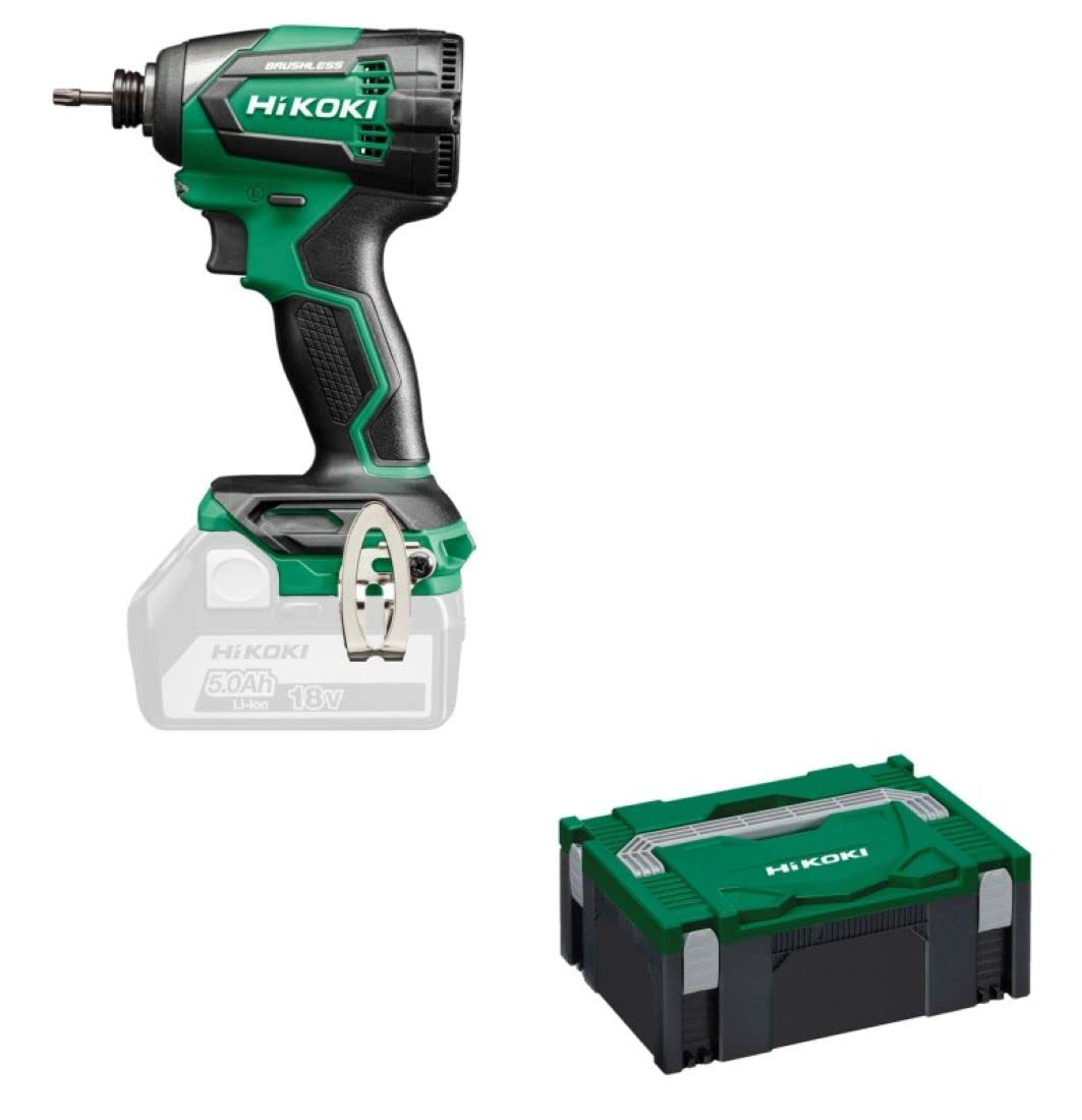 HIKOKI Akku Schlagschrauber WH18DEW2Z, 1/4" Werkzeugaufnahme (18V, Max. Festdrehmoment 175 Nm, Bolzen und Muttern M5-M16, Brushless, Zubehör Koffer, ohne Akku und Ladegerät)