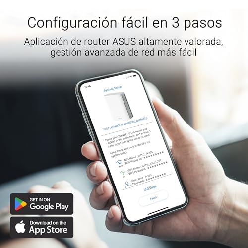ASUS ZenWiFi BT10 2-Pack - WiFi 7 Mesh tribanda, 18 Gbps, 557 m2 (2 Unidades), Dos Puertos 10G, Seguridad y Controles parentales incluidos, Smart Home Master SSIDs, Mobile Tethering 4G y 5G, Blanco