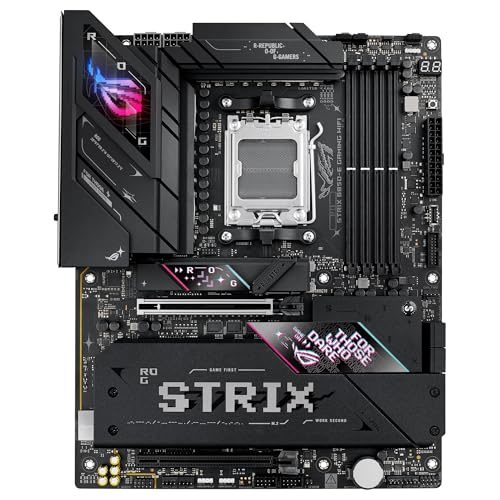 ASUS ROG Strix B850-E Gaming WiFi - Placa Base AMD, 16+2+2 etapas de Potencia, DDR5, Cinco Ranuras M.2, PCIe 5.0, WiFi 7, Puerto USB4 Tipo-C, USB 20 Gbps con PD 3.0 de hasta 30 W y Aura Sync RGB