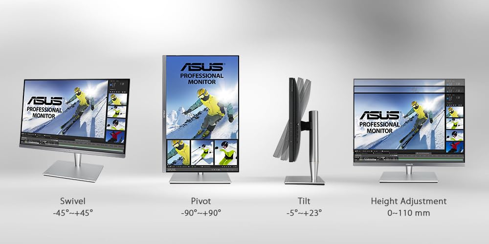 ASUS ProArt PA24AC - Monitor Profesional de 24" FHD (1920x1200,WUXGA, HDR10, USB-C Port 60W, HDMI, DP, 100% RGB) Plata