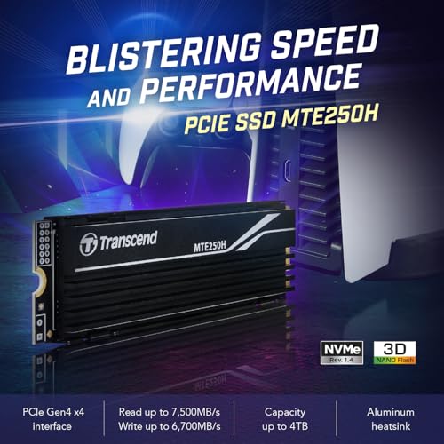 Transcend 4TB NVMe PCIe Gen4 x4 MTE250H M.2 SSD Disco de Estado Sólido TS4TMTE250H