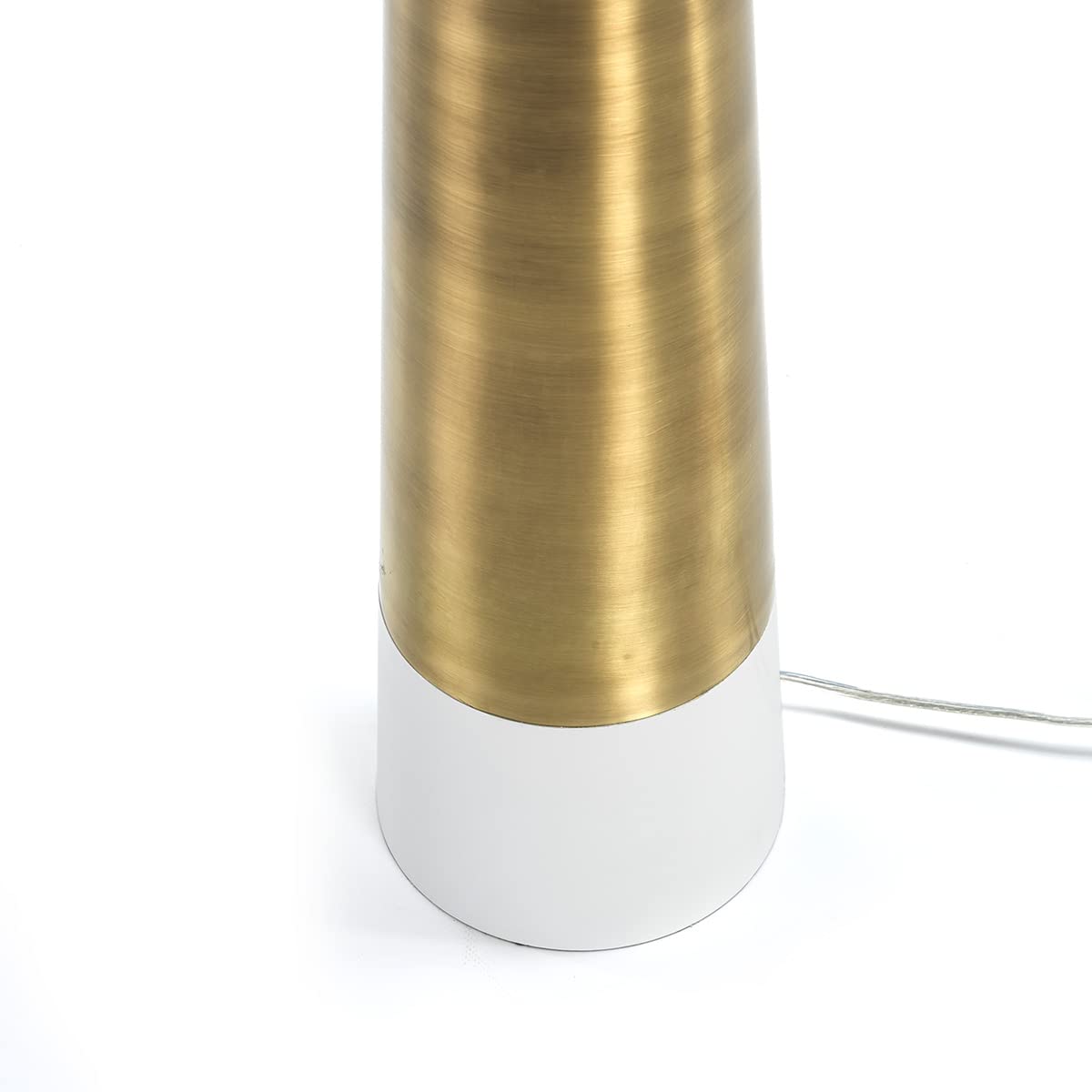 LAMPARA DE PIE 18X18X140 METAL DORADO/BLANCO