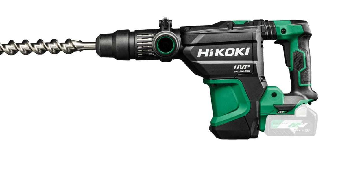 HIKOKI Martillo perforador y cincelador de batería DH3640DA, grabación: SDS-max (36 V, velocidad de ralentí 2800 min-1, energía de impacto (según EPTA 5.0): 9,0 J, motor sin escobillas, en maletín de