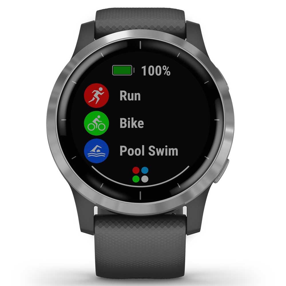 GARMIN Vivoactive 4 Reloj Inteligente con GPS y Funciones de Control de la Salud Durante Todo el Día, Adultos Unisex, Gris, Medium