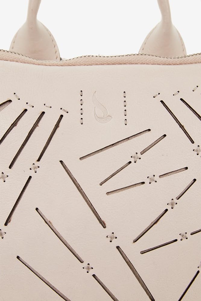 Abbacino Mochila de mujer en piel troquelada beige