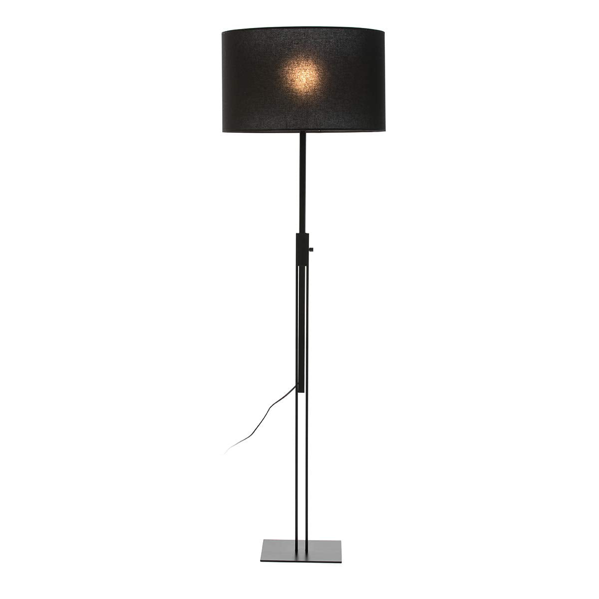 LAMPARA DE PIE 25X25X100/200 METAL NEGRO SIN PANTALLA
