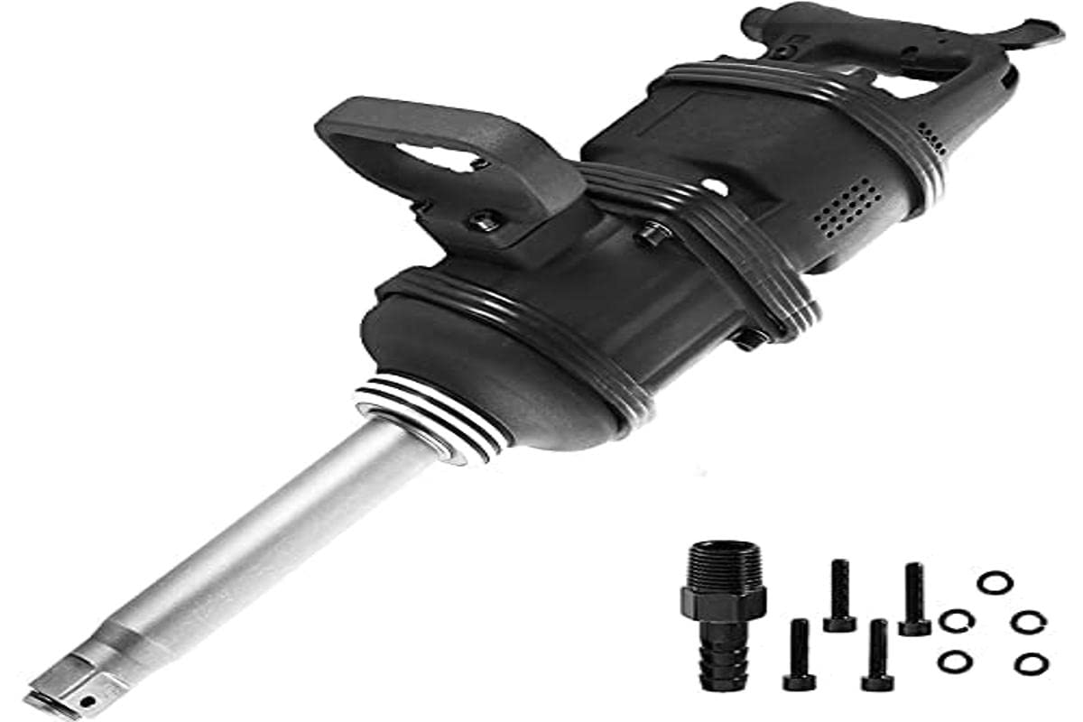 Mophorn Heavy Duty Llave de pistola de aire de impacto de 1 "Llave de impacto de aire 6800N.M Martillo gemelo 3200 RPM Tuerca de rueda de coche