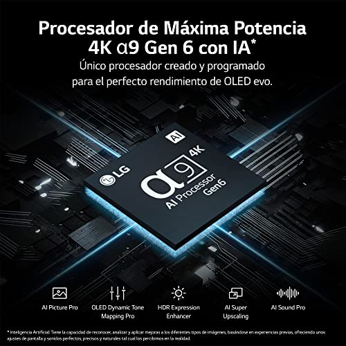 LG OLED55C34LA 55", 4K OLED EVO, Smart TV webOS23, Procesador Máxima Potencia, Dolby Vision, Dolby Atmos, Gaming, Alexa/Google Assistant