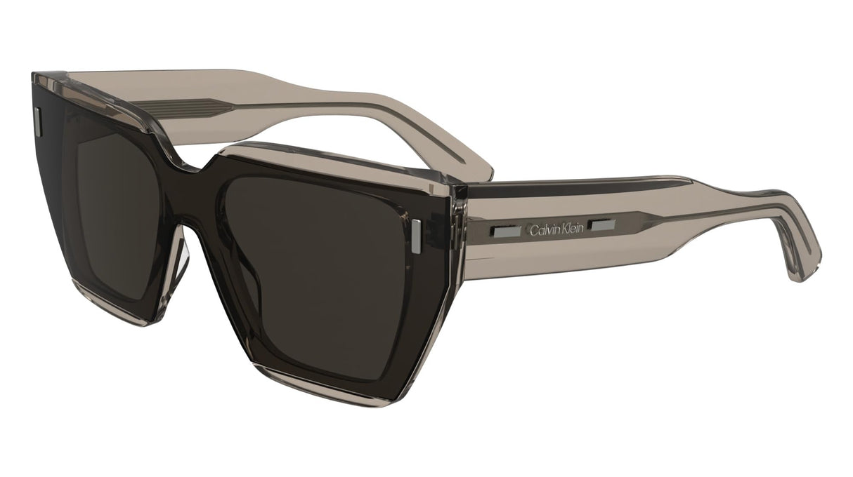 Calvin Klein Women's Sunglasses CK24533S - Nude with Solid Brown Wine Lens