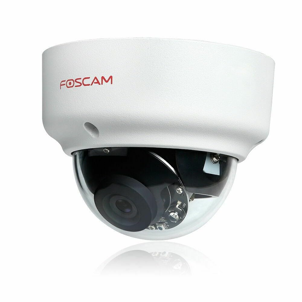 Foscam D2EP - Cámara IP PoE Exterior HD 2 MP infrarroja de 20 m, detección de Movimiento Inteligente, Compatible con Amazon Alexa